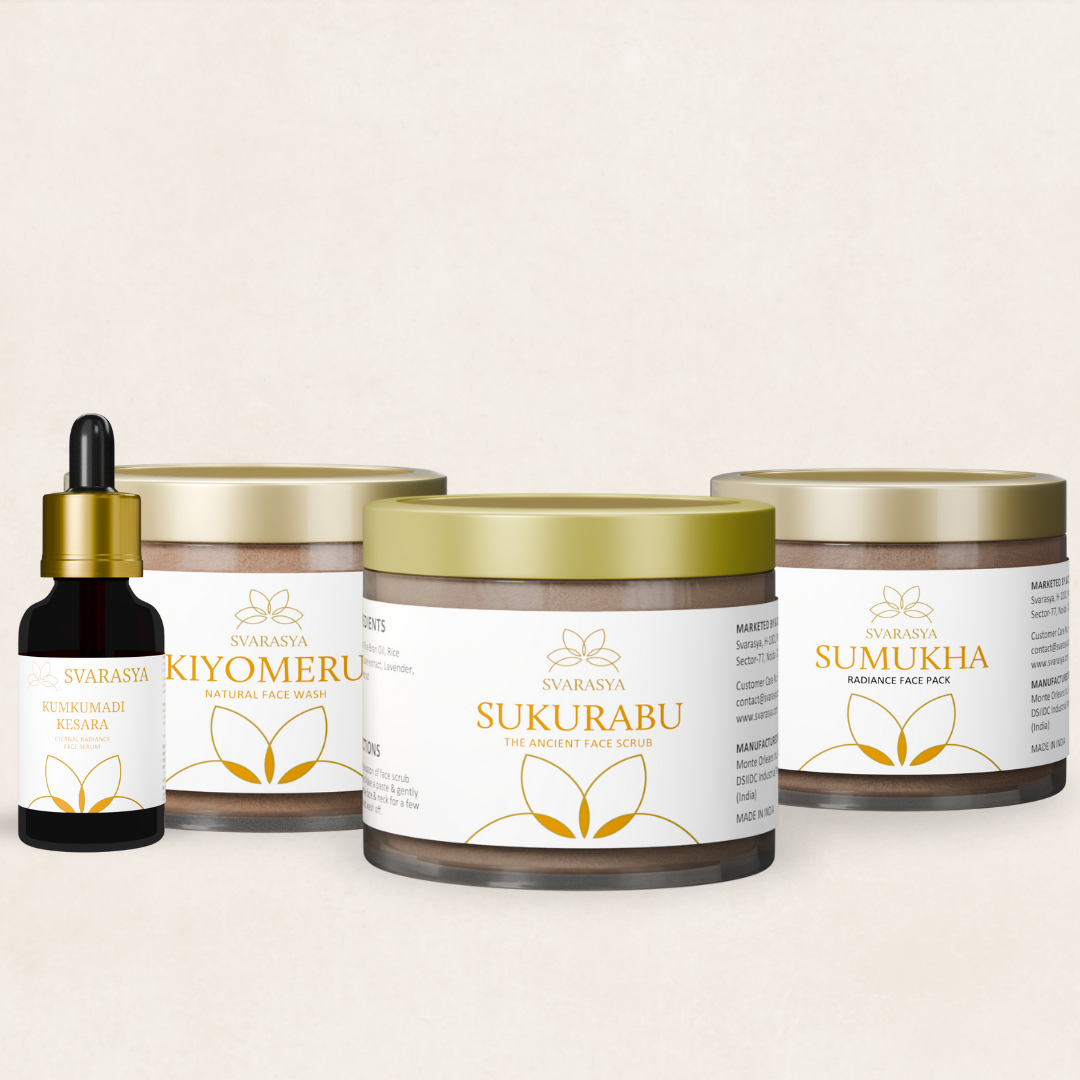 Oily & Sensitive Skin Pre-MakeUp Ritual "NIRMALTA" for Clean, Oil-Free, Luminous finish Skin | Face Wash, Face Scrub, Face Mask & Face Serum