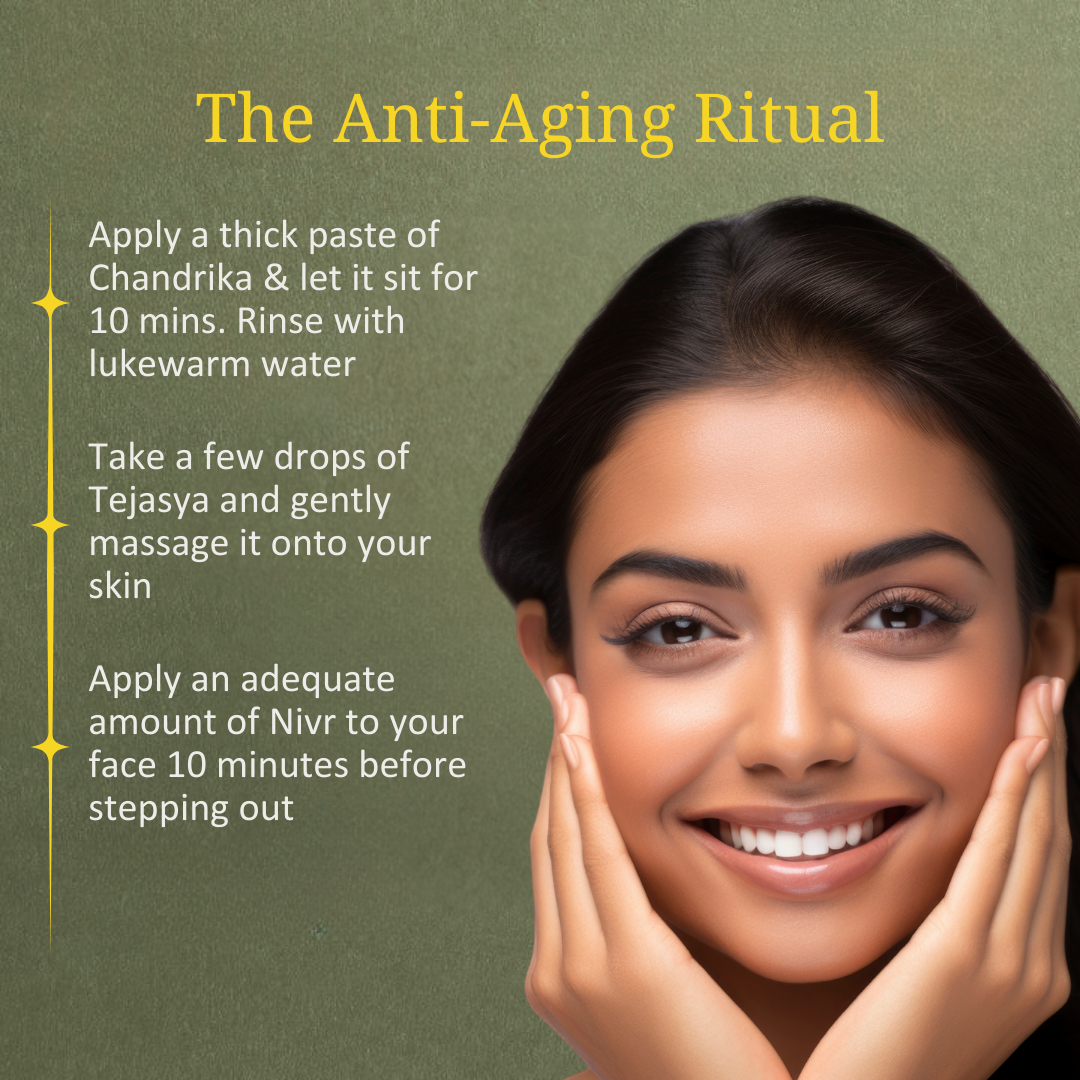 Dry Skin Ritual "Suvarna" for Skin Hydration & Anti-Aging | Ubtan, Face Serum & Sunscreen