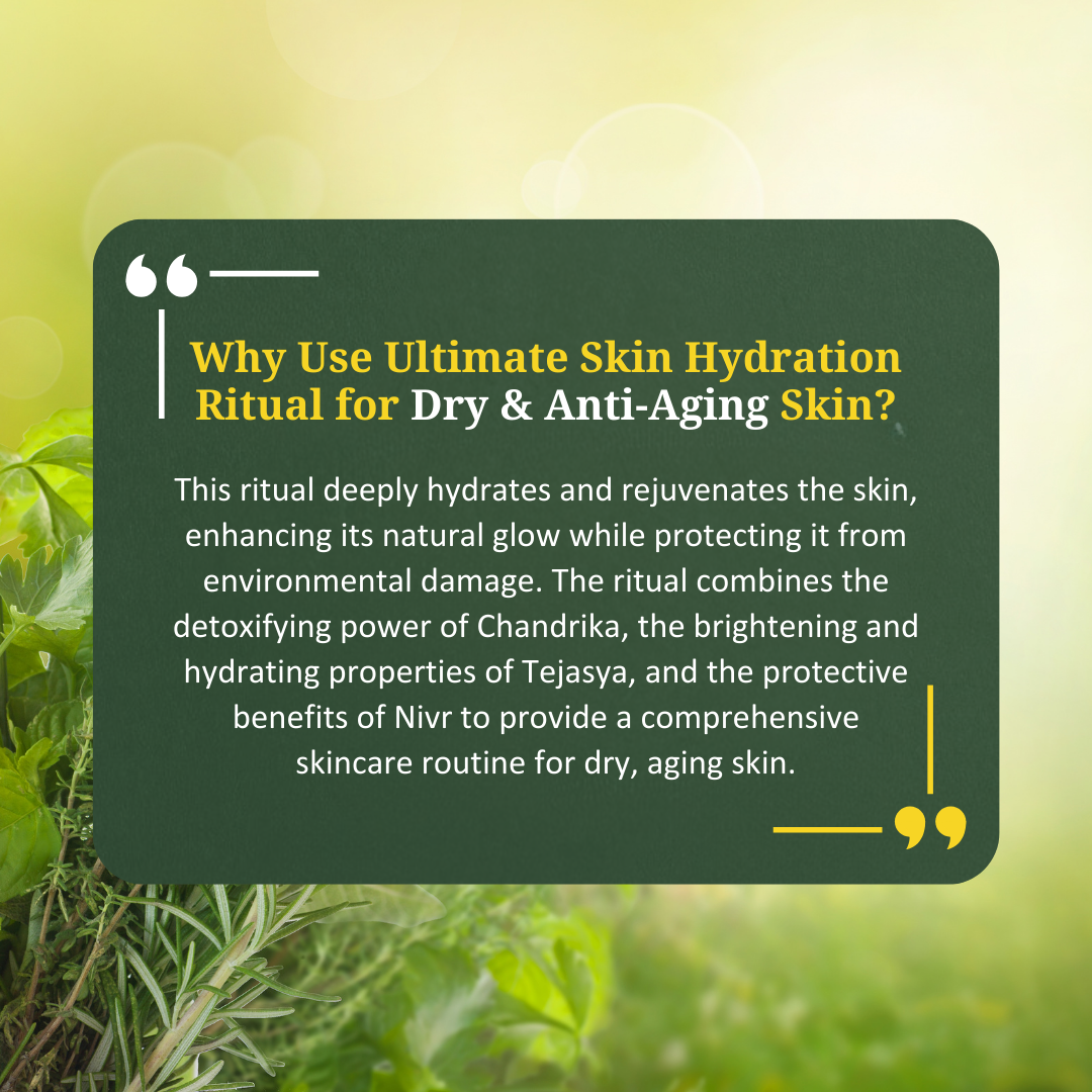 Dry Skin Ritual "Suvarna" for Skin Hydration & Anti-Aging | Ubtan, Face Serum & Sunscreen