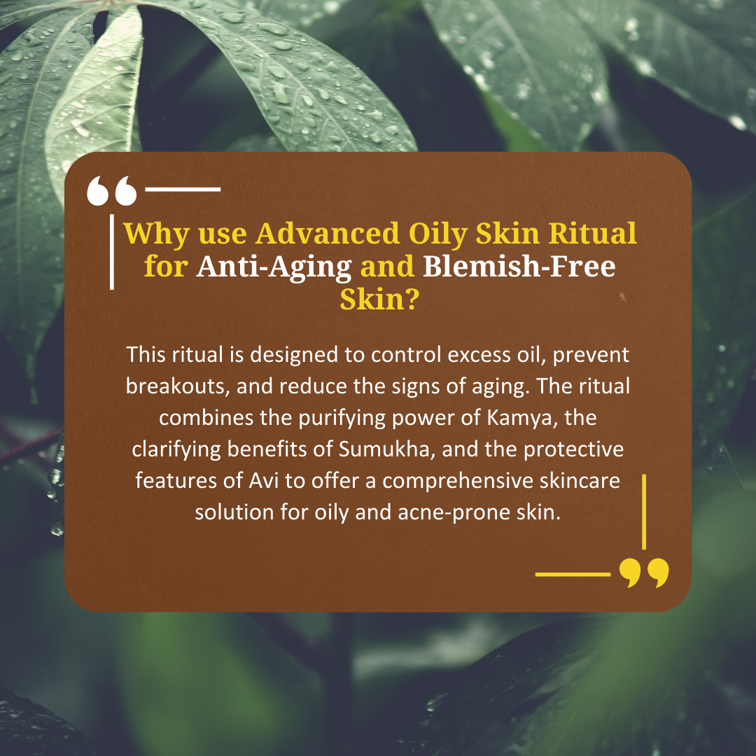 Oily Skin Ritual "Tarunya" for Anti-Aging & Blemish-Free Skin | Face Wash, Ubtan & Sunscreen