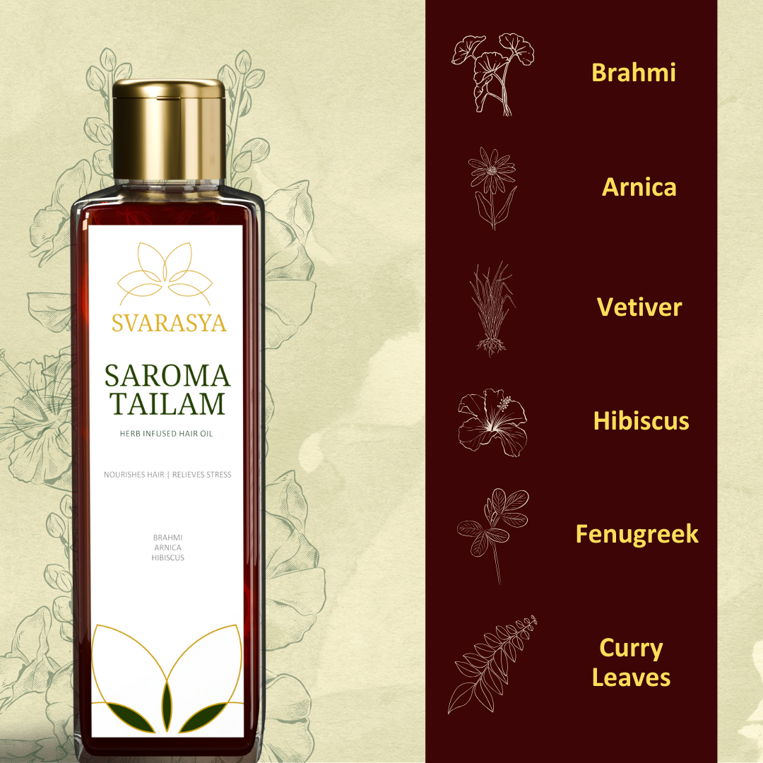 SAROMA TAILAM - HERB-INFUSED CHAMPI HAIR OIL