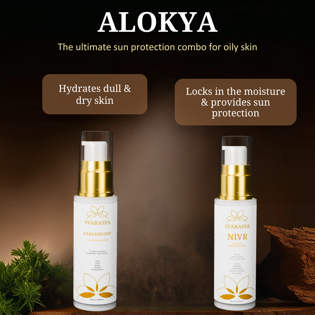 Normal to Oily Skin Ritual "ALOKYA" For Sun Protection | Sunscreen & Moisturizer