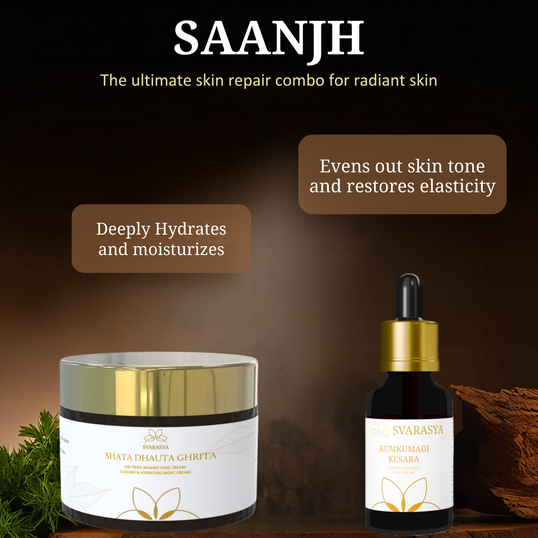 Night Skin Repair Combo "Saanjh" for Radiant Skin| Moisturiser & Face Serum
