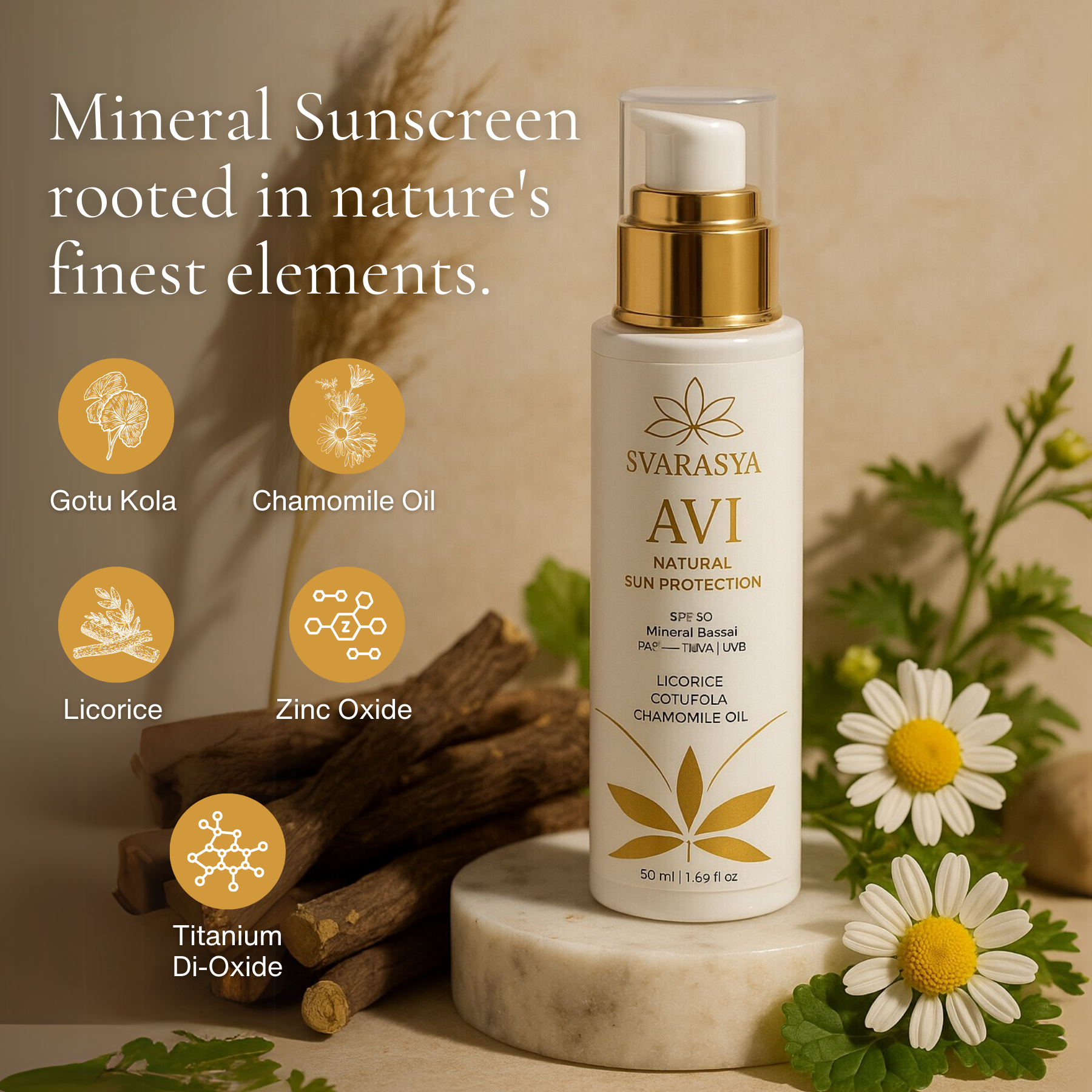 AVI - The Natural SPF 50 PA+++ Sunscreen for Ultimate Sun Protection