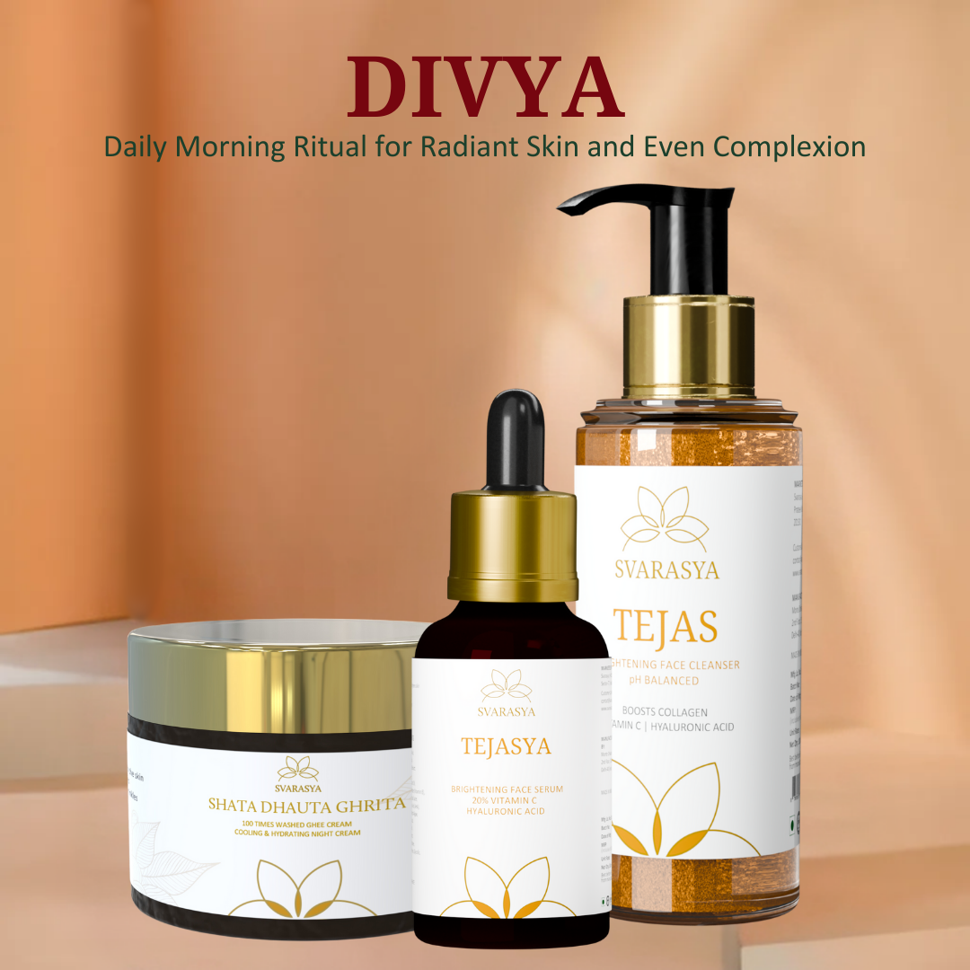 Daily Morning Ritual "Divya" for Radiant Skin and Even Complexion | Face Wash, Face Serum & Moisturiser
