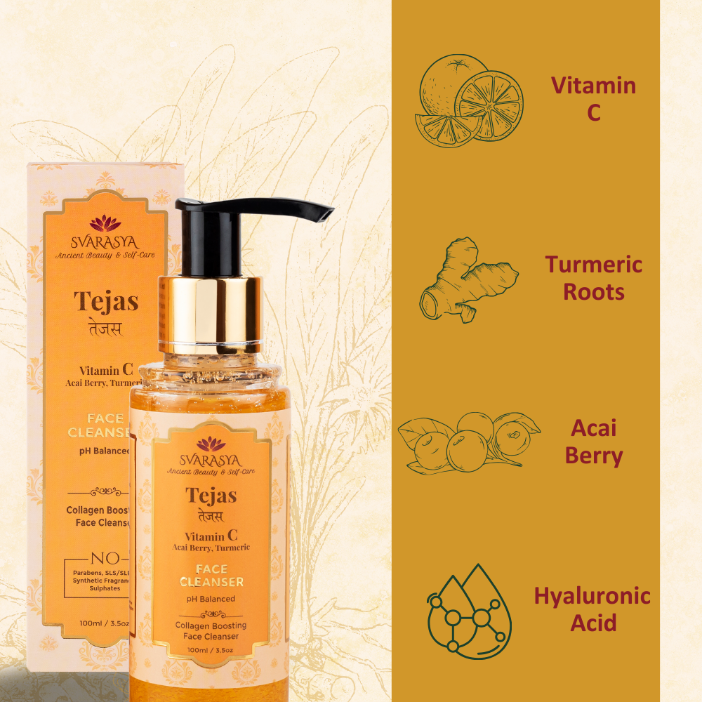 TEJAS- THE COLLAGEN-BOOSTING 20% VITAMIN C + TURMERIC FACE CLEANSER FOR SKIN BRIGHTENING
