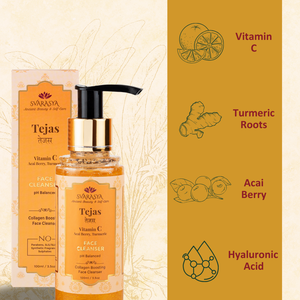 Tejas- The Collagen-Boosting 20% Vitamin C + Turmeric Face Cleanser For Skin Brightening