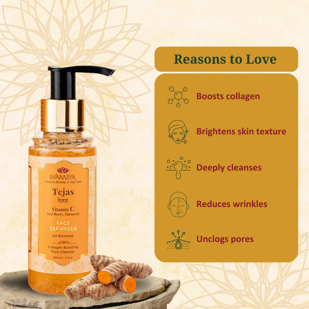TEJAS- THE COLLAGEN-BOOSTING 20% VITAMIN C + TURMERIC FACE CLEANSER FOR SKIN BRIGHTENING