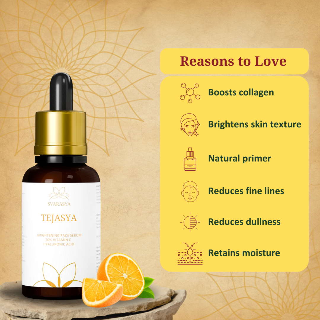 Tejasya- The Collagen-Boosting 20% Vitamin C + Turmeric Face Serum For Skin Brightening