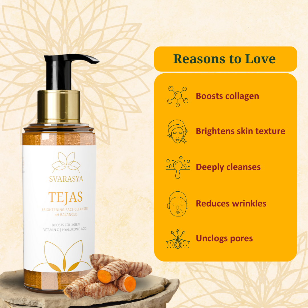 Tejas- The Collagen-Boosting 20% Vitamin C + Turmeric Face Cleanser For Skin Brightening