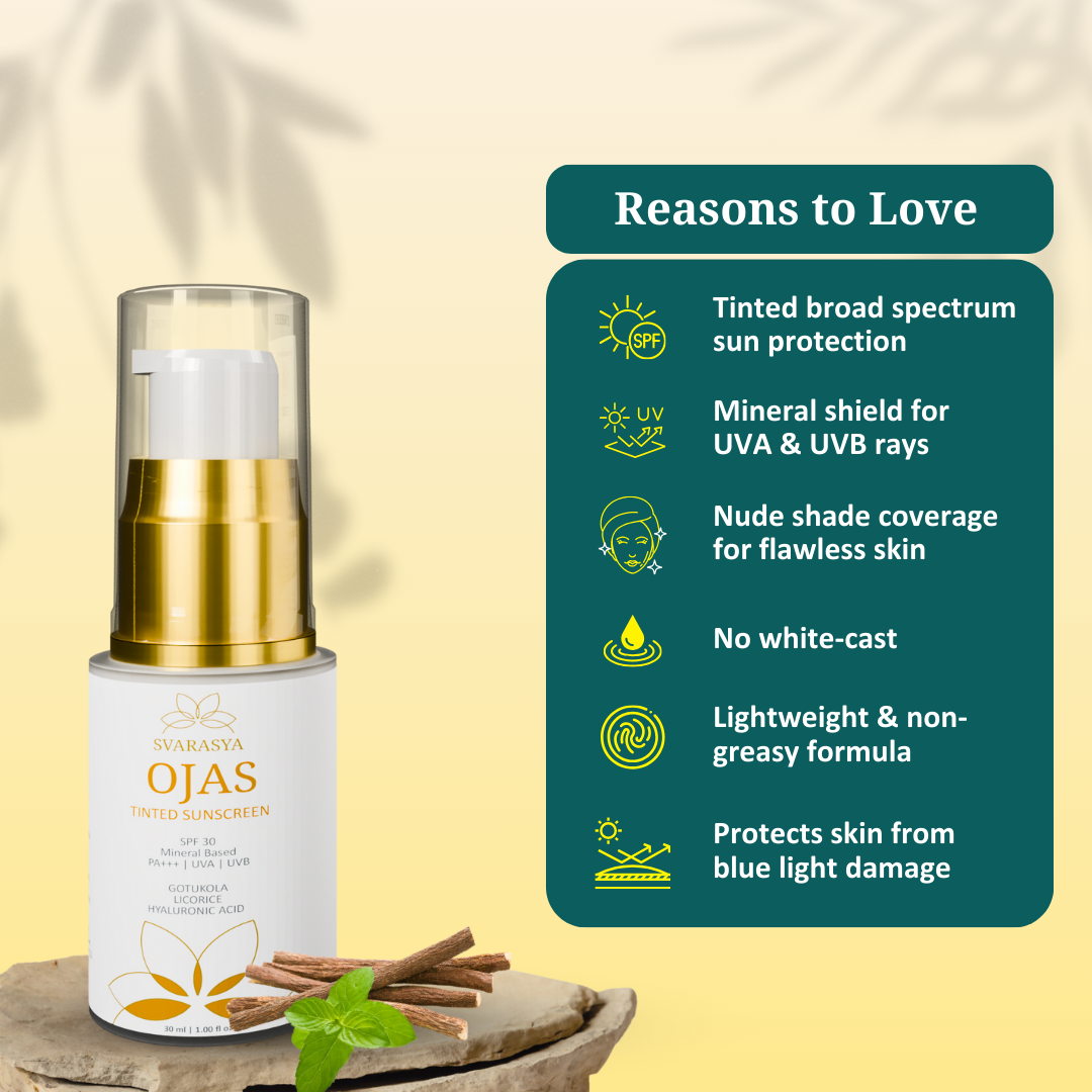 Ojas Tinted Sunscreen : SPF-30 PA+++ Mineral Based Sunscreen for Flawless Sun Protection