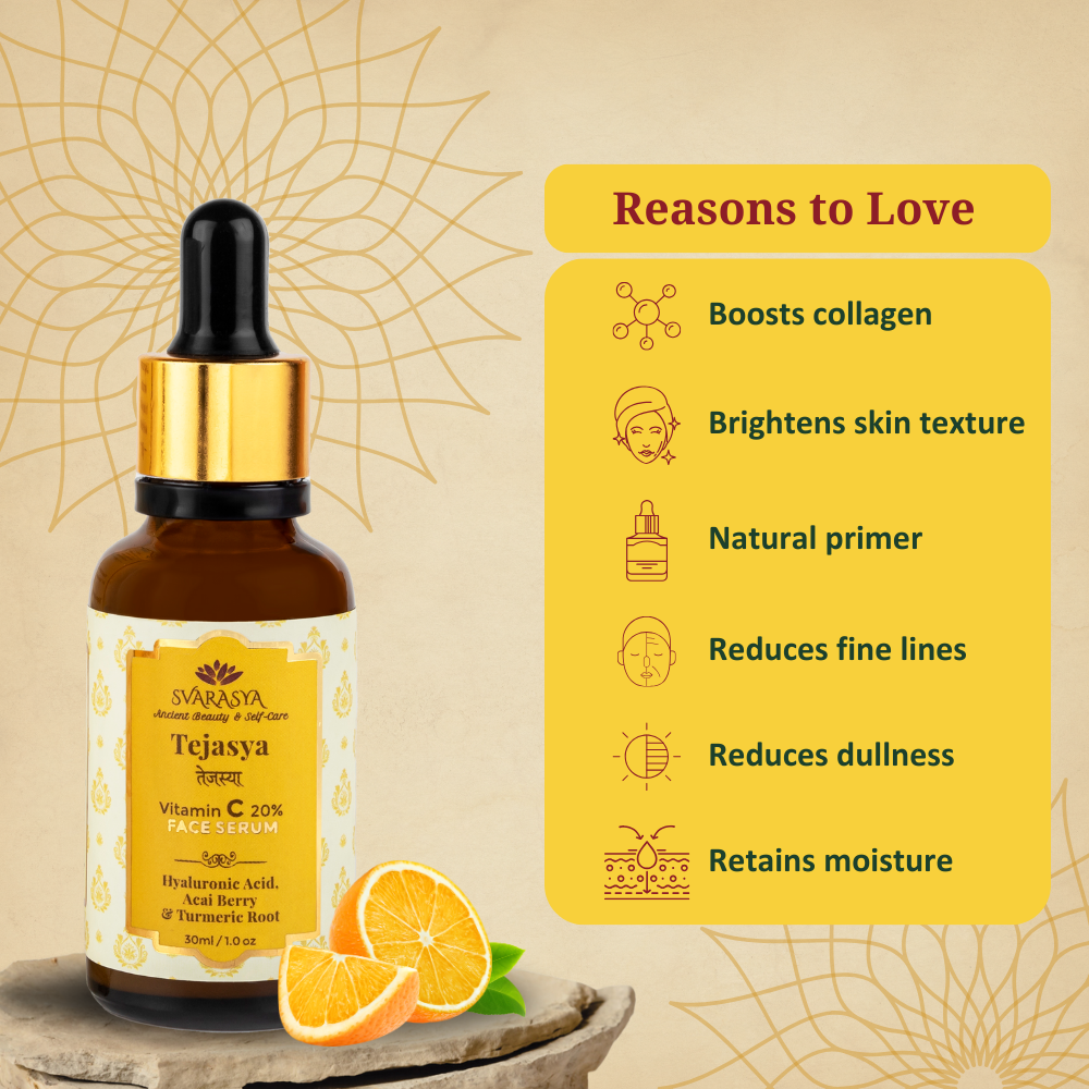 TEJASYA- THE COLLAGEN-BOOSTING 20% VITAMIN C + TURMERIC FACE SERUM FOR SKIN BRIGHTENING