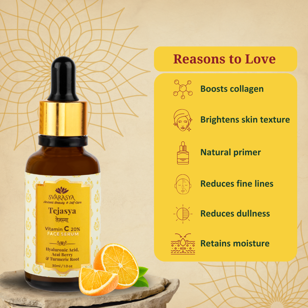 Tejasya- The Collagen-Boosting 20% Vitamin C + Turmeric Face Serum For Skin Brightening