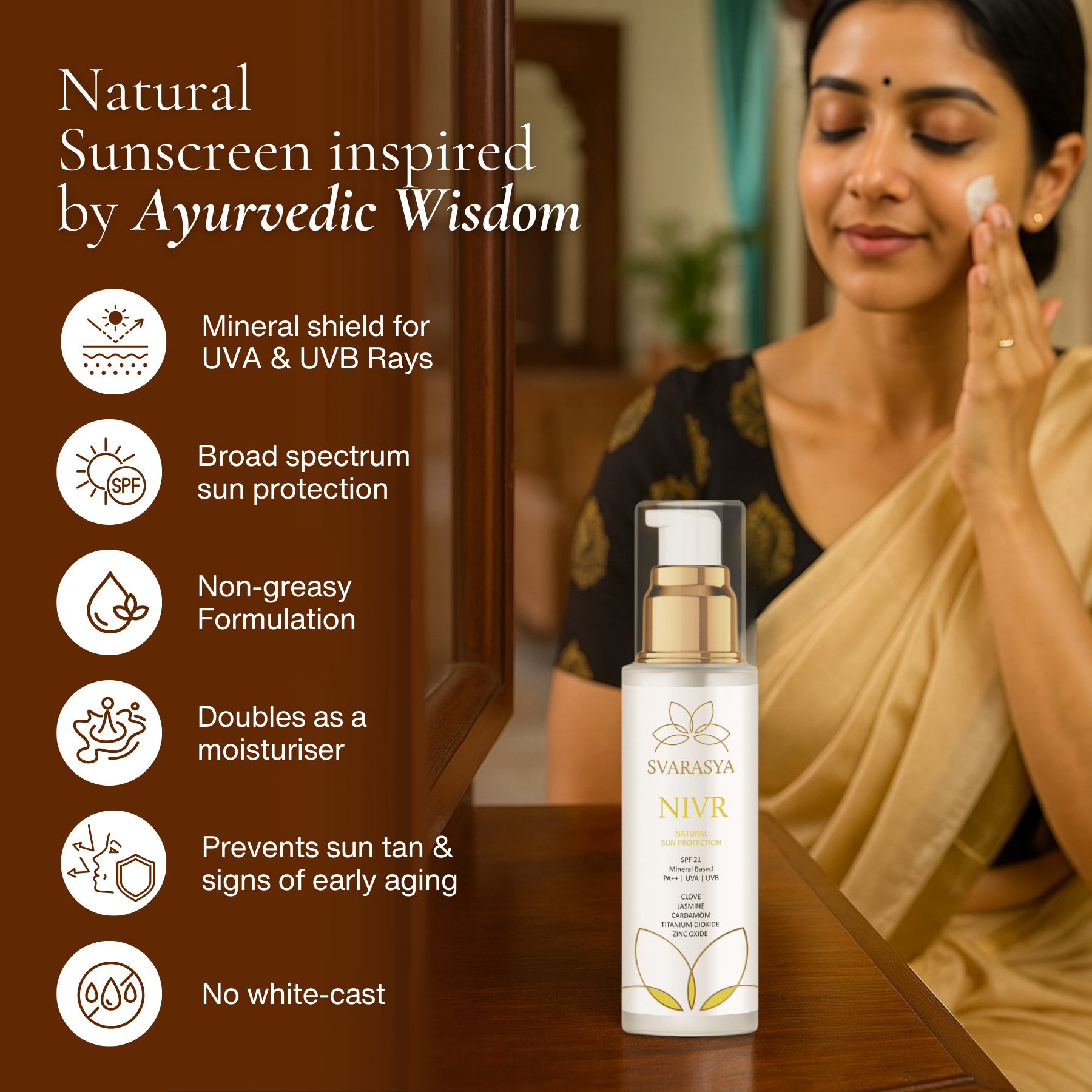 NIVR- The 100% Natural Sunscreen SPF 21 PA++