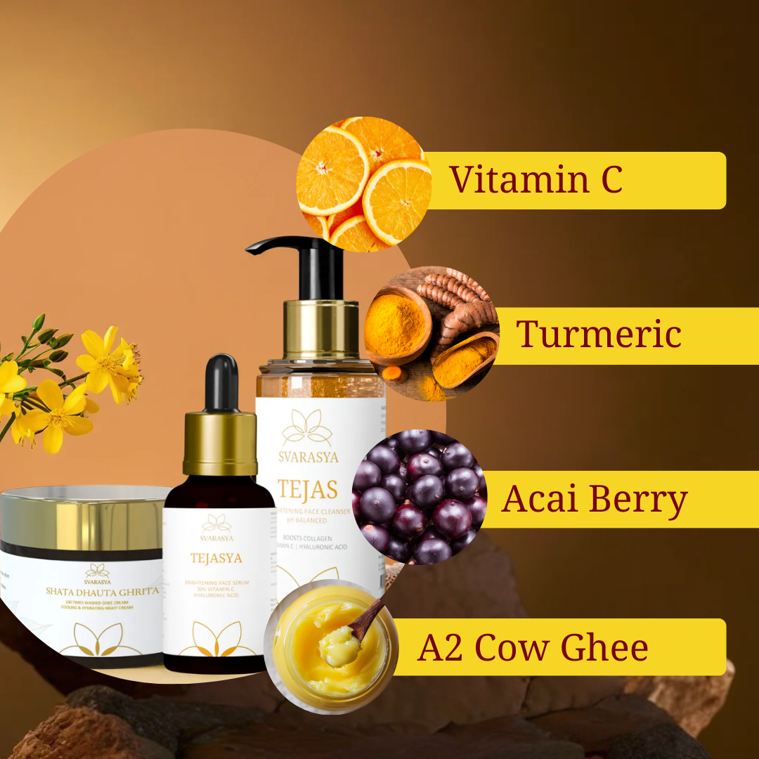 Daily Morning Ritual "Divya" for Radiant Skin and Even Complexion | Face Wash, Face Serum & Moisturiser