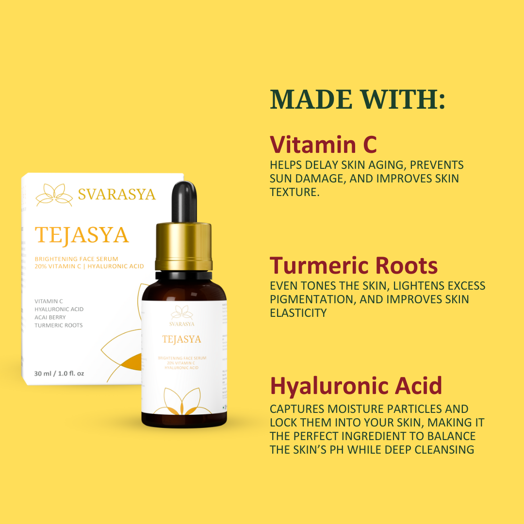 Tejasya- The Collagen-Boosting 20% Vitamin C + Turmeric Face Serum For Skin Brightening