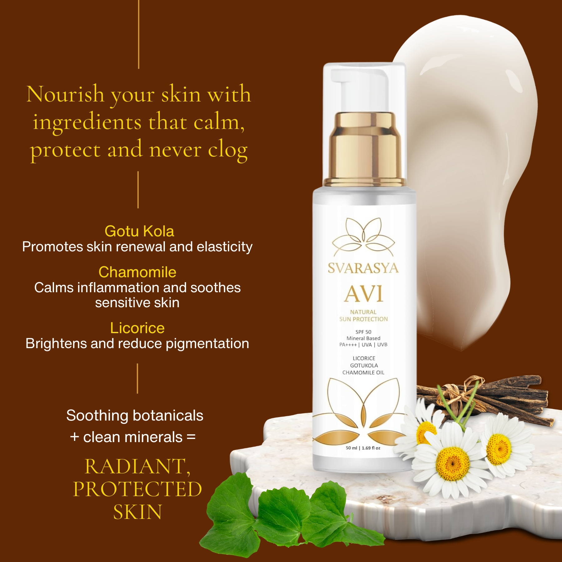 AVI - The Natural SPF 50 PA+++ Sunscreen for Ultimate Sun Protection