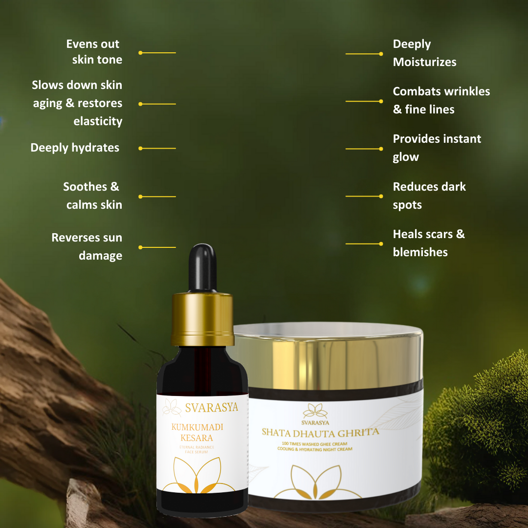 Night Skin Repair Combo "Saanjh" for Radiant Skin| Moisturiser & Face Serum