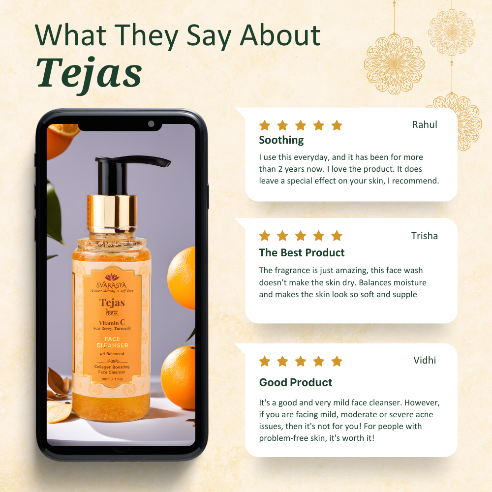 TEJAS- THE COLLAGEN-BOOSTING 20% VITAMIN C + TURMERIC FACE CLEANSER FOR SKIN BRIGHTENING