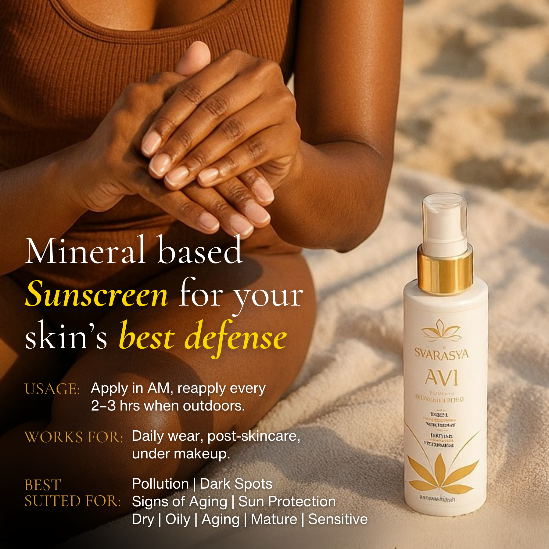 AVI - The Natural SPF 50 PA+++ Sunscreen for Ultimate Sun Protection