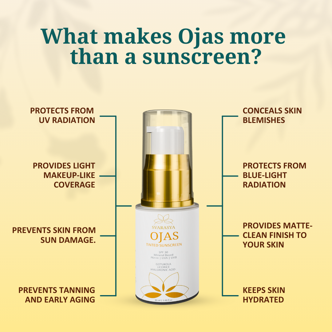 Ojas Tinted Sunscreen : SPF-30 PA+++ Mineral Based Sunscreen for Flawless Sun Protection