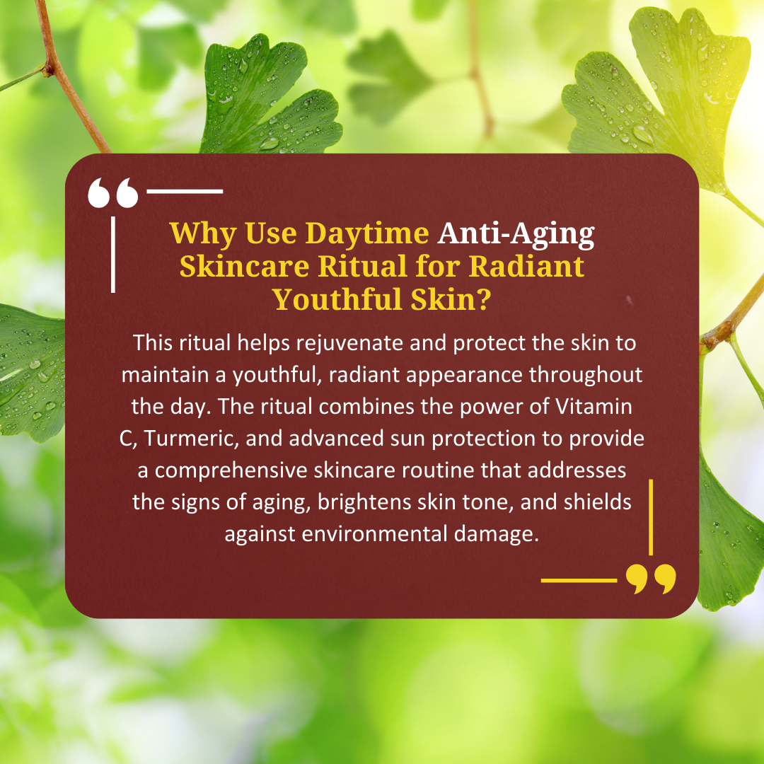 Daytime Ritual "Prabha" for Anti-Aging & Radiant Youthful Skin | Face Cleanser, Face Serum & Sunscreen