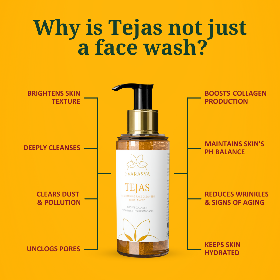 Tejas- The Collagen-Boosting 20% Vitamin C + Turmeric Face Cleanser For Skin Brightening