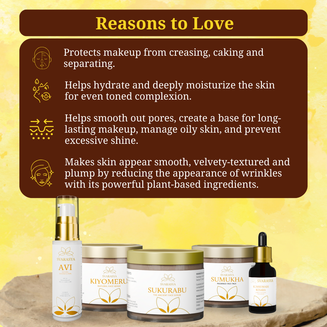 PRATAH- ‘Pre-MakeUp Primer’ Ritual for Sun protected skin and fresh makeup look under the Sun | Face Wash, Scrub, Face Mask, Sunscreen &amp; Face Serum