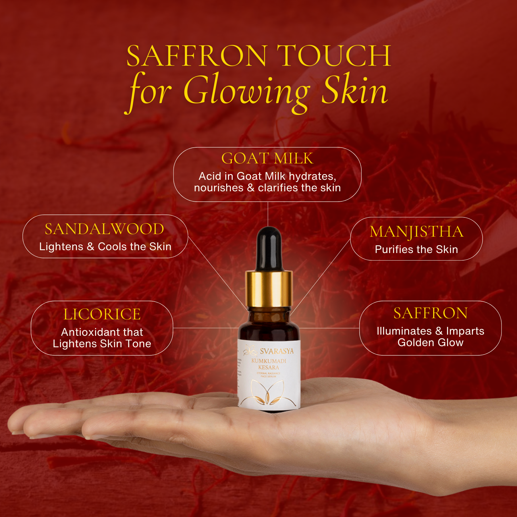 KUMKUMADI KESARA - Natural Face Serum for A Golden Glow