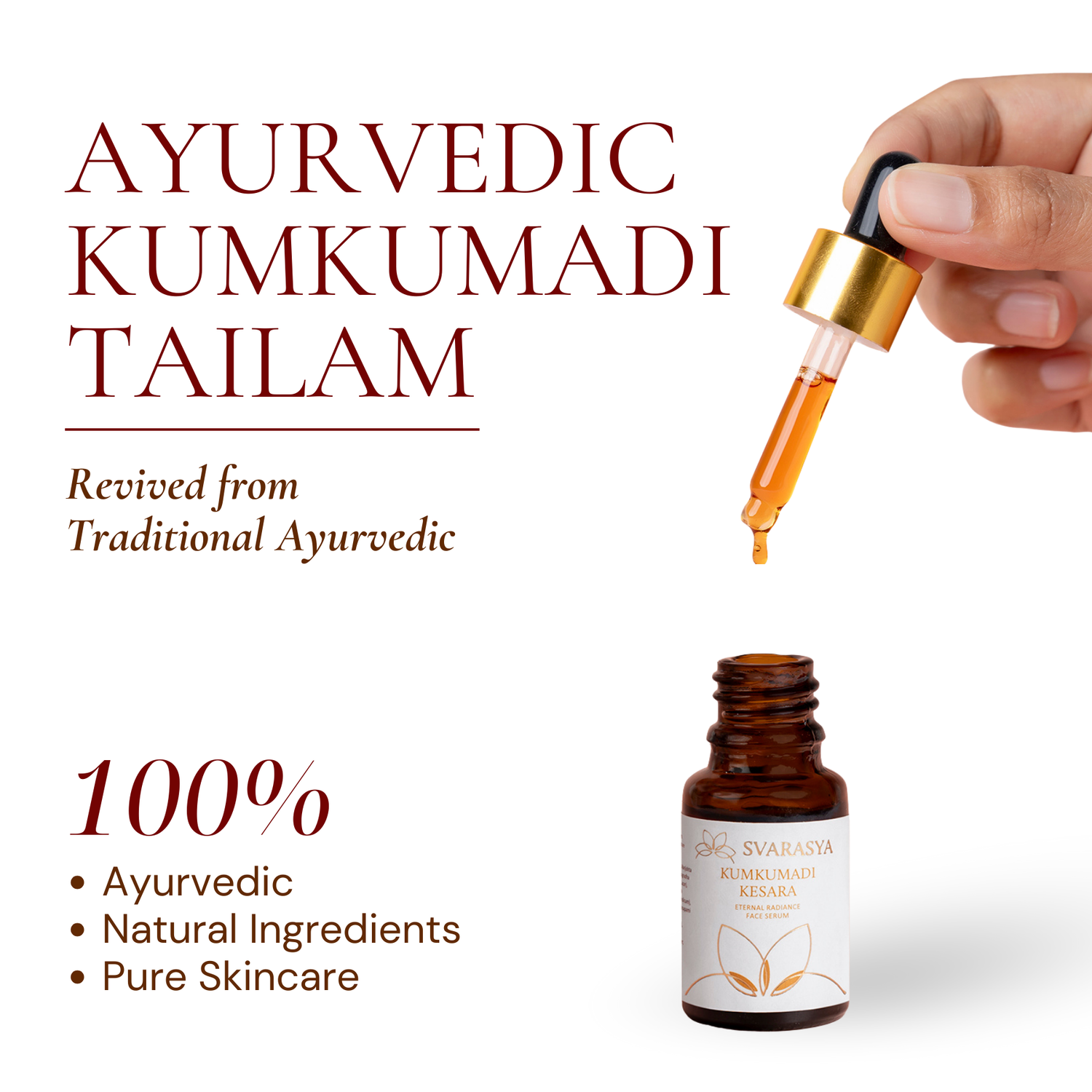 KUMKUMADI KESARA - Natural Face Serum for A Golden Glow