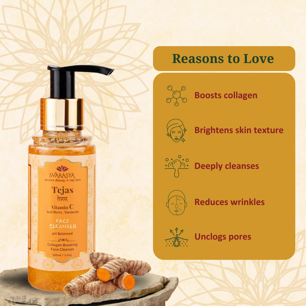 Tejas- The Collagen-Boosting 20% Vitamin C + Turmeric Face Cleanser For Skin Brightening