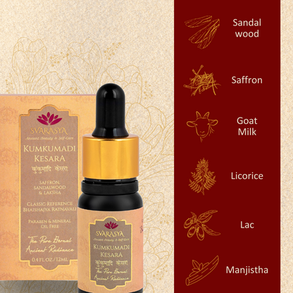 KUMKUMADI KESARA TAILAM - Natural Face Serum for A Golden Glow