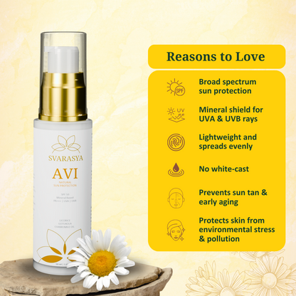 AVI - The Natural SPF 50 PA+++ Sunscreen for Ultimate Sun Protection