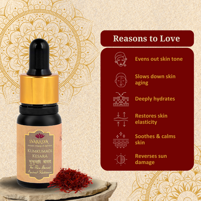 KUMKUMADI KESARA TAILAM - Natural Face Serum for A Golden Glow