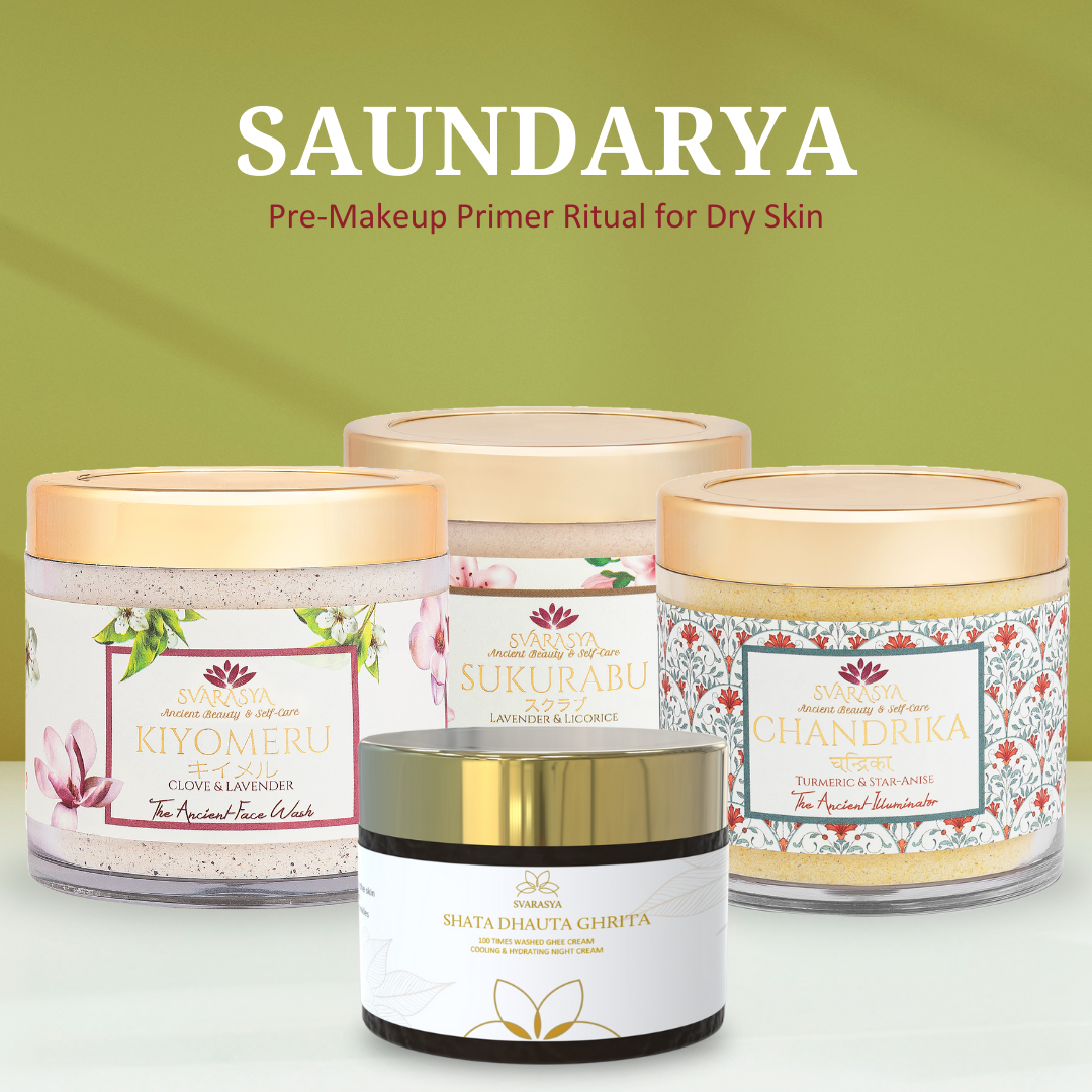 SAUNDARYA- ‘Pre-MakeUp Primer’ Ritual for Clear, Velvety, &amp; Luminous finish for Dry Skin