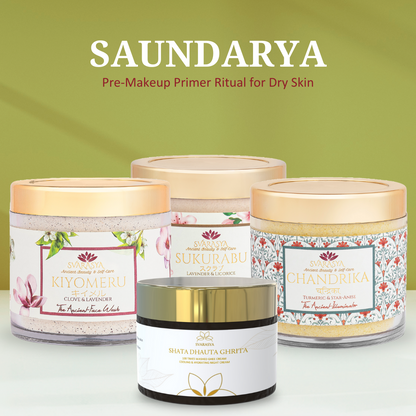 SAUNDARYA- ‘Pre-MakeUp Primer’ Ritual for Clear, Velvety, &amp; Luminous finish for Dry Skin