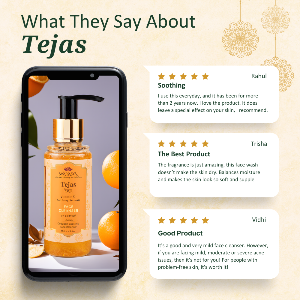 Tejas- The Collagen-Boosting 20% Vitamin C + Turmeric Face Cleanser For Skin Brightening
