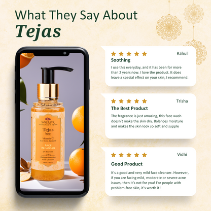 TEJAS- THE COLLAGEN-BOOSTING 20% VITAMIN C + TURMERIC FACE CLEANSER FOR SKIN BRIGHTENING