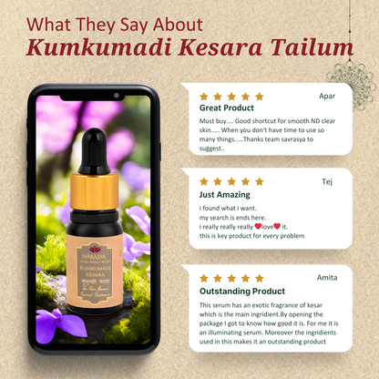 KUMKUMADI KESARA TAILAM - Natural Face Serum for A Golden Glow