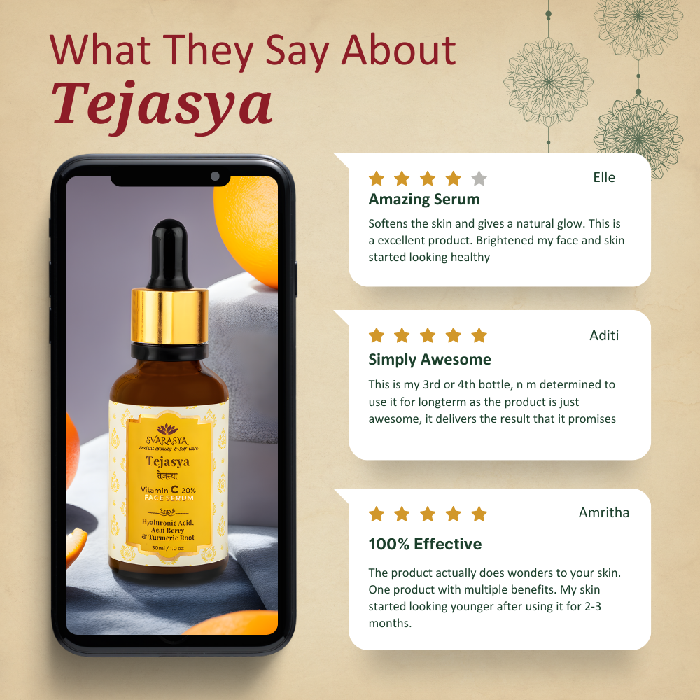 Tejasya- The Collagen-Boosting 20% Vitamin C + Turmeric Face Serum For Skin Brightening