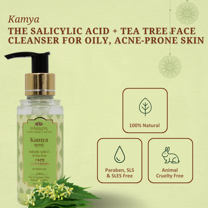 Kamya: The Salicylic Acid + Tea Tree Face Cleanser for Oily, Acne-prone Skin