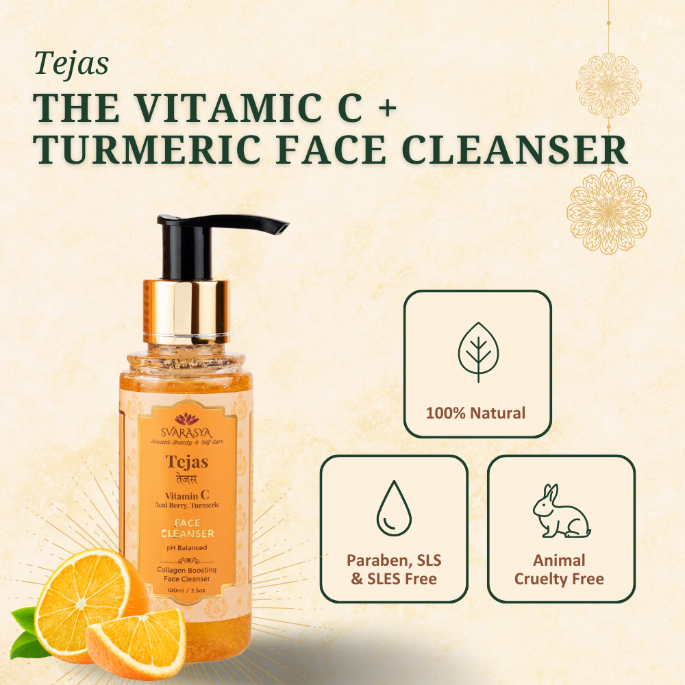 TEJAS- THE COLLAGEN-BOOSTING 20% VITAMIN C + TURMERIC FACE CLEANSER FOR SKIN BRIGHTENING